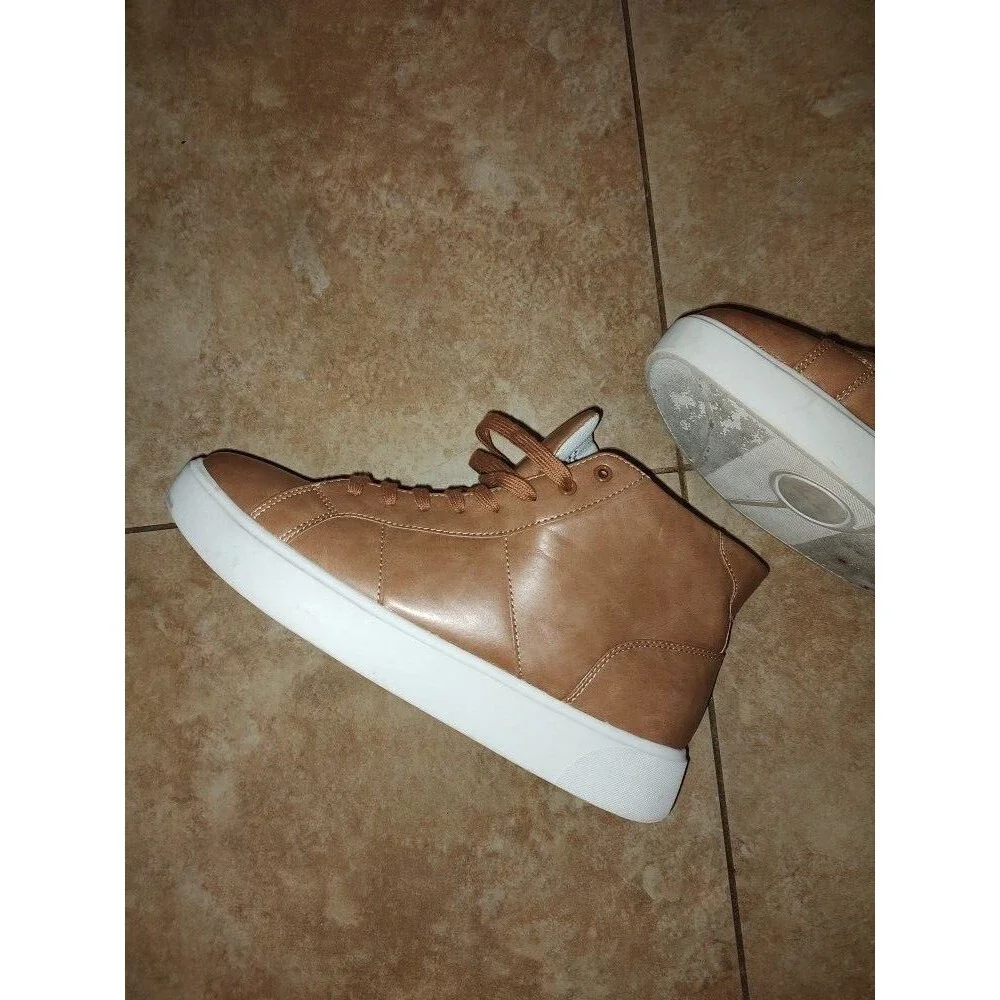 Men's INC International Consepts Rhett High-Top Soft Beige Sneakers Size 10